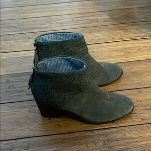 Toms Charcoal Ankle Booties